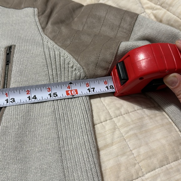 Banana Republic Cream Velvet shoulder  Zip Up Jacket - Picture 8 of 9